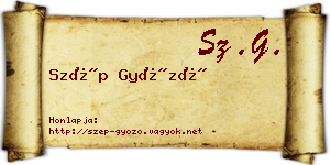 Szép Győző névjegykártya